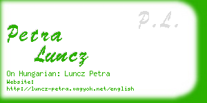 petra luncz business card